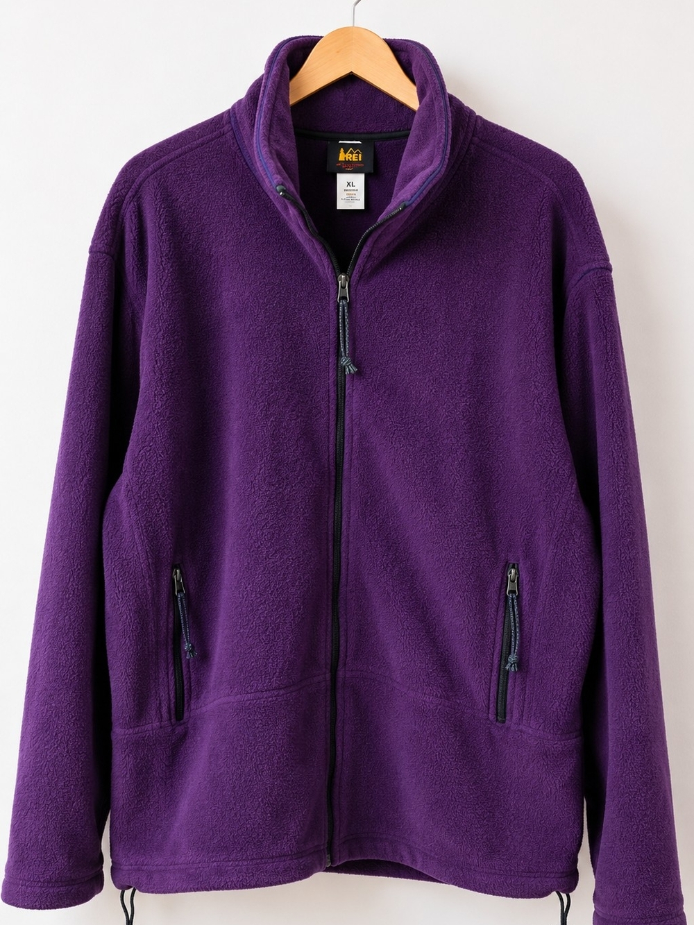 REI Purple Full Zip Fleece Jacket Women's XL Outdoor Hiking